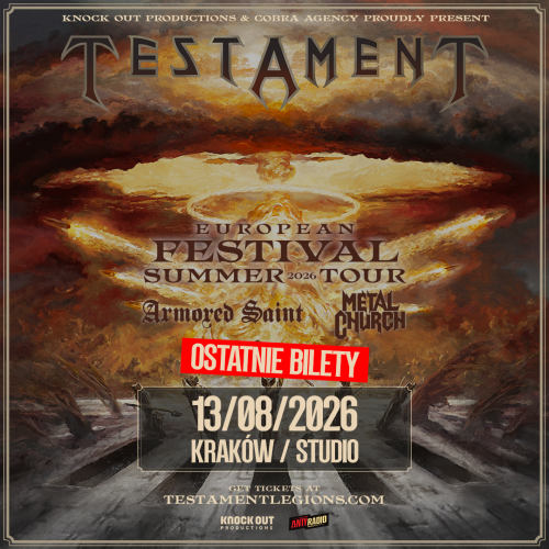 Concert of TESTAMENT in Krak&oacute;w